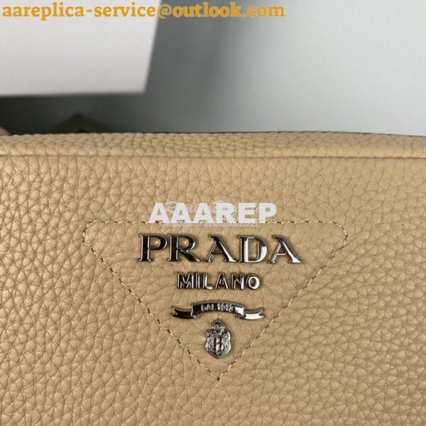 Replica Prada New Medium Camera leather bag 1BH082 Sand 3