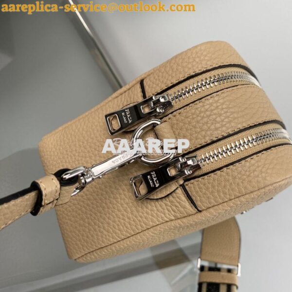 Replica Prada New Medium Camera leather bag 1BH082 Sand 4