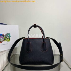 Replica Prada 1BG443 Prada Double Saffiano leather mini bag Black