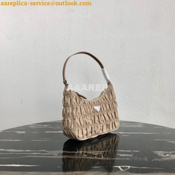 Replica Prada 1NE204 Prada Nylon and Saffiano Leather Mini Bag in Apricot 3