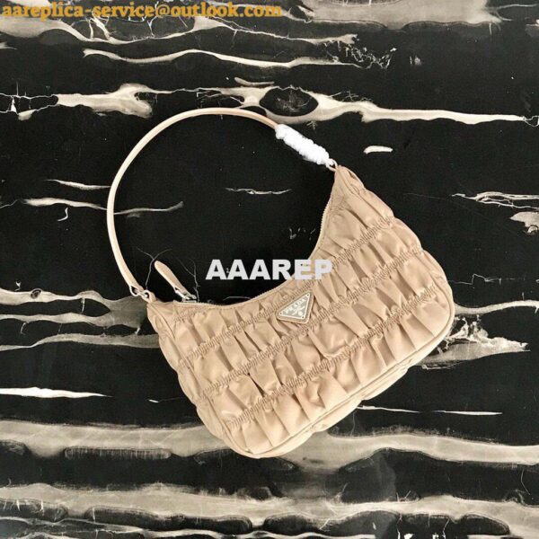 Replica Prada 1NE204 Prada Nylon and Saffiano Leather Mini Bag in Apricot 8