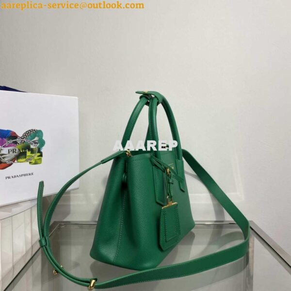 Replica Prada 1BG443 Prada Double Saffiano leather mini bag Green 4