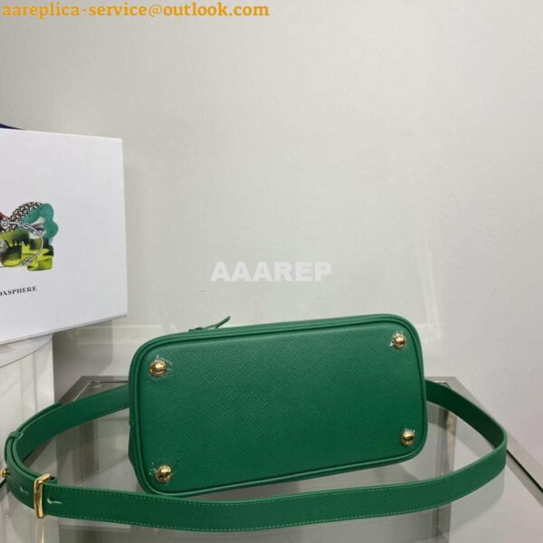 Replica Prada 1BG443 Prada Double Saffiano leather mini bag Green 6