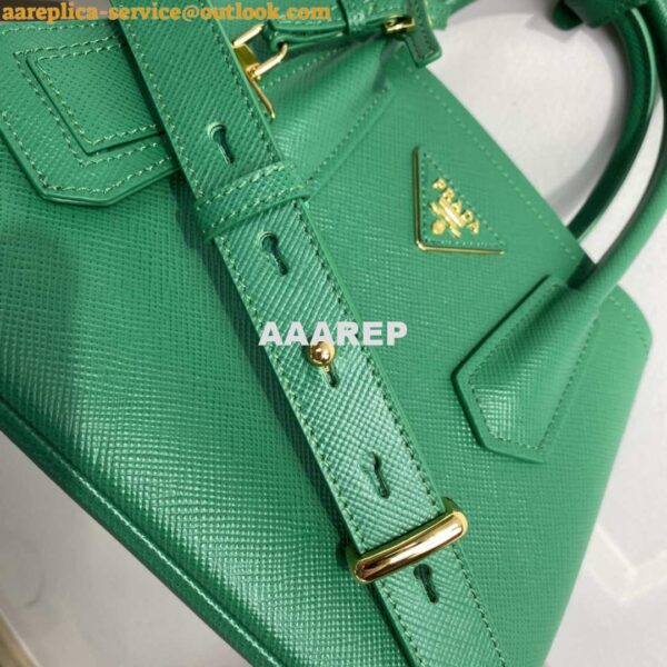 Replica Prada 1BG443 Prada Double Saffiano leather mini bag Green 7