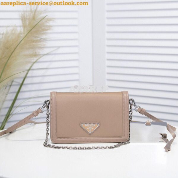 Replica Prada Nylon And Leather Mini-bag 1BP019 Beige
