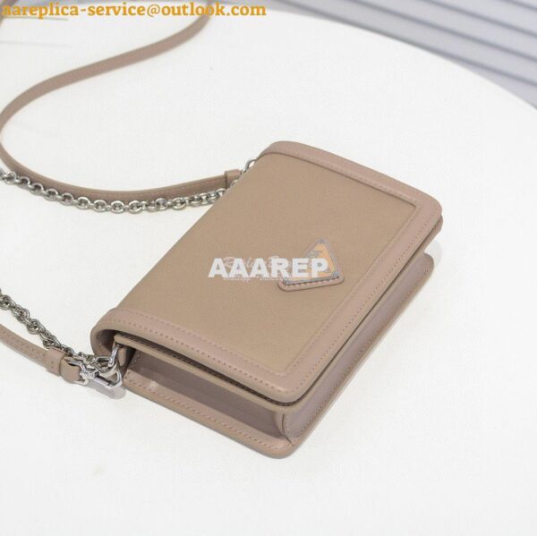 Replica Prada Nylon And Leather Mini-bag 1BP019 Beige 3