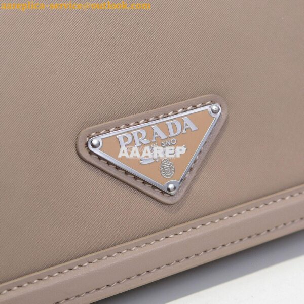 Replica Prada Nylon And Leather Mini-bag 1BP019 Beige 4