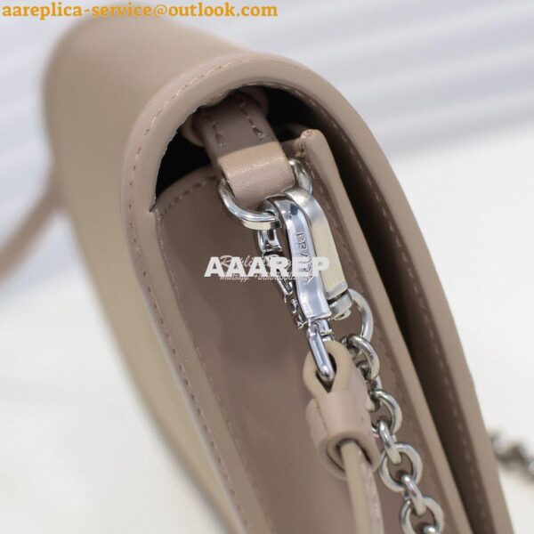 Replica Prada Nylon And Leather Mini-bag 1BP019 Beige 5