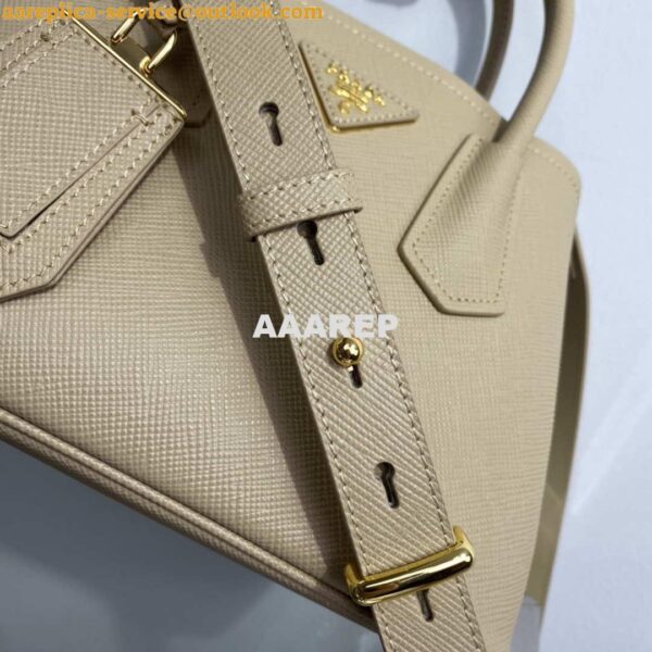 Replica Prada 1BG443 Prada Double Saffiano leather mini bag Tan 6