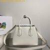 Replica Prada 1BG443 Prada Double Saffiano leather mini bag Tan