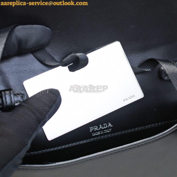 Replica Prada Nylon And Leather Mini-bag 1BP019 Black 7