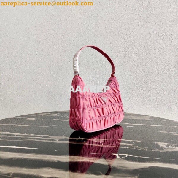 Replica Prada 1NE204 Prada Nylon and Saffiano Leather Mini Bag in Pink 3