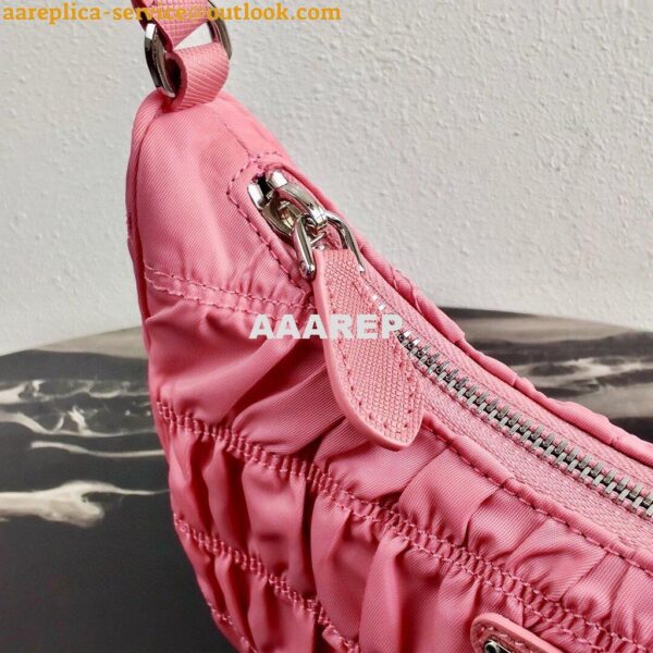 Replica Prada 1NE204 Prada Nylon and Saffiano Leather Mini Bag in Pink 7