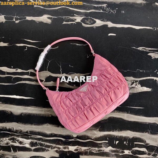 Replica Prada 1NE204 Prada Nylon and Saffiano Leather Mini Bag in Pink 8