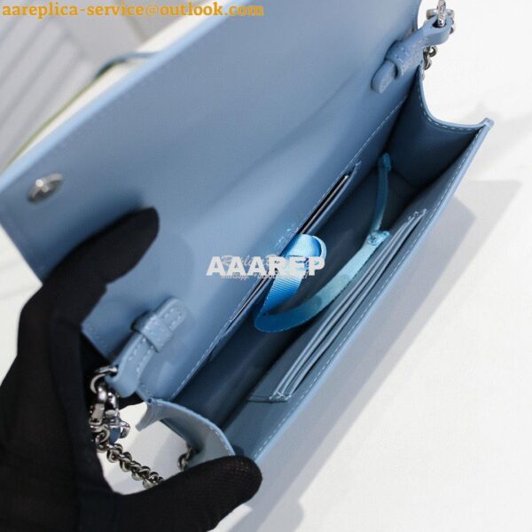 Replica Prada Nylon And Leather Mini-bag 1BP019 Blue 7