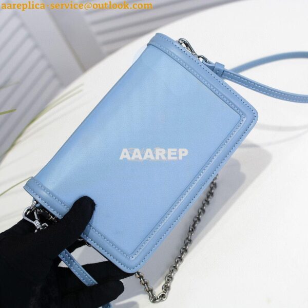 Replica Prada Nylon And Leather Mini-bag 1BP019 Blue 9