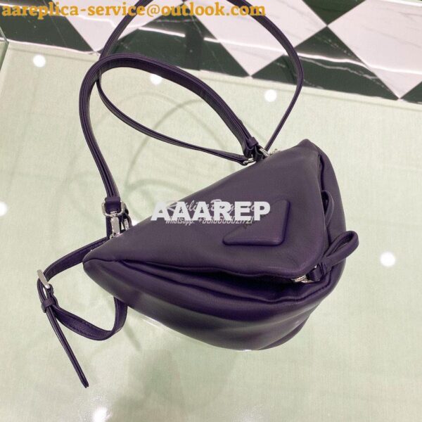 Replica Prada Padded Nappa Leather Handbag 1BA315 Violet 5