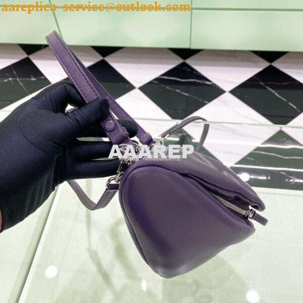 Replica Prada Padded Nappa Leather Handbag 1BA315 Violet 6