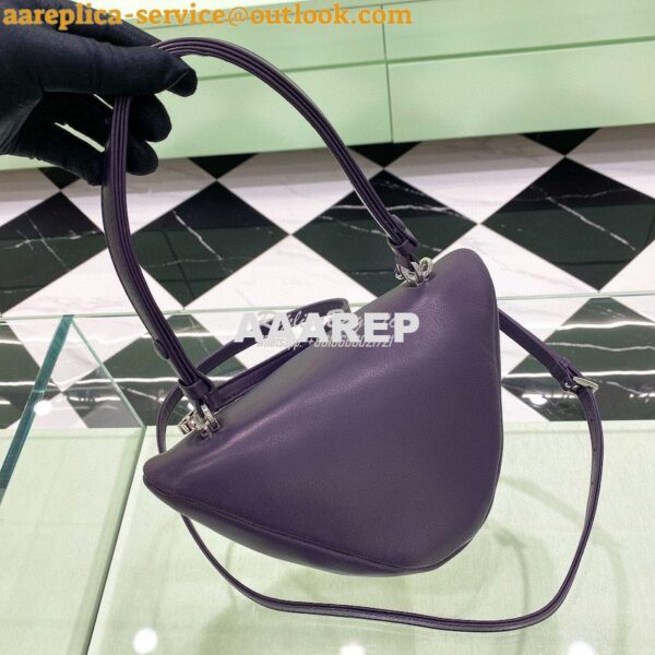 Replica Prada Padded Nappa Leather Handbag 1BA315 Violet 7