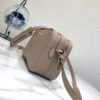 Replica Prada 1BH082 Leather bag with shoulder strap Gray Gold