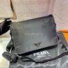 Replica Prada 2V066 Tessuto Zainetto Nylon And Leather Backpack in Black