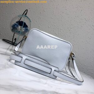 Replica Prada 1BH082 Leather bag with shoulder strap White Gold 2