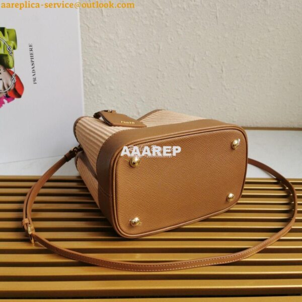 Replica Prada Panier Medium Straw Bag 1ba212 Cognac 9