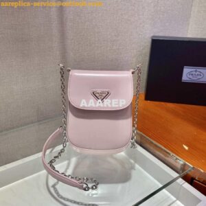 Replica Prada 1BH185 Mini Cleo BRUSHED Leather Pink 2