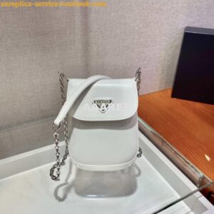 Replica Prada 1BH185 Mini Cleo BRUSHED Leather White