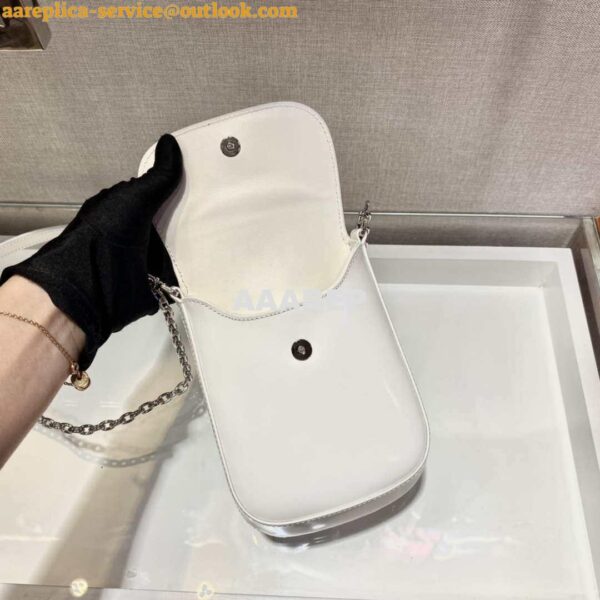 Replica Prada 1BH185 Mini Cleo BRUSHED Leather White 5