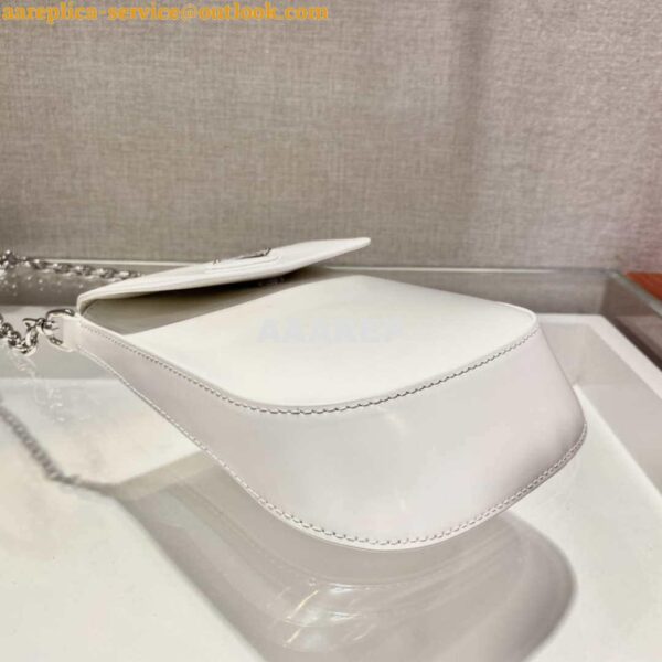 Replica Prada 1BH185 Mini Cleo BRUSHED Leather White 6