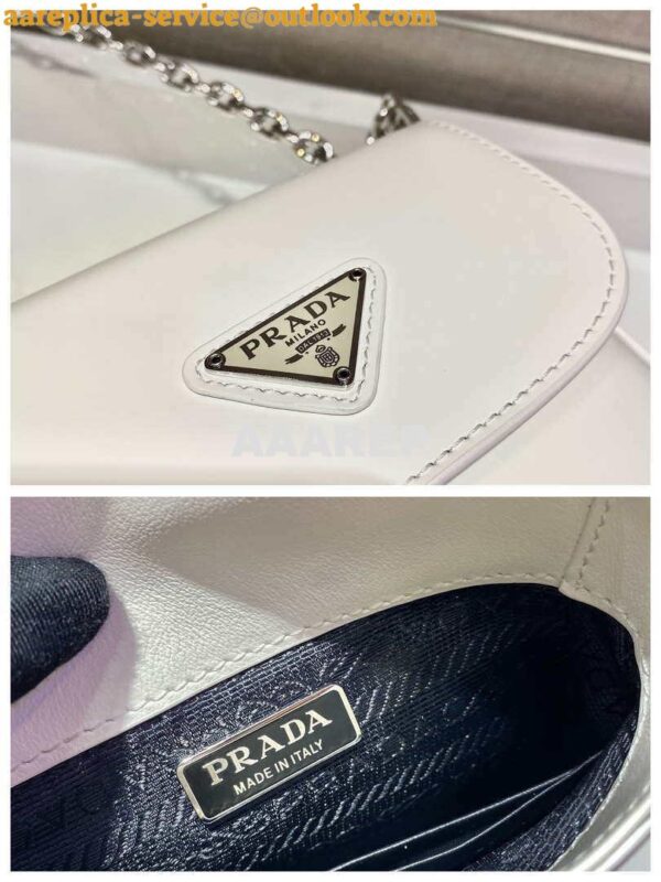 Replica Prada 1BH185 Mini Cleo BRUSHED Leather White 9