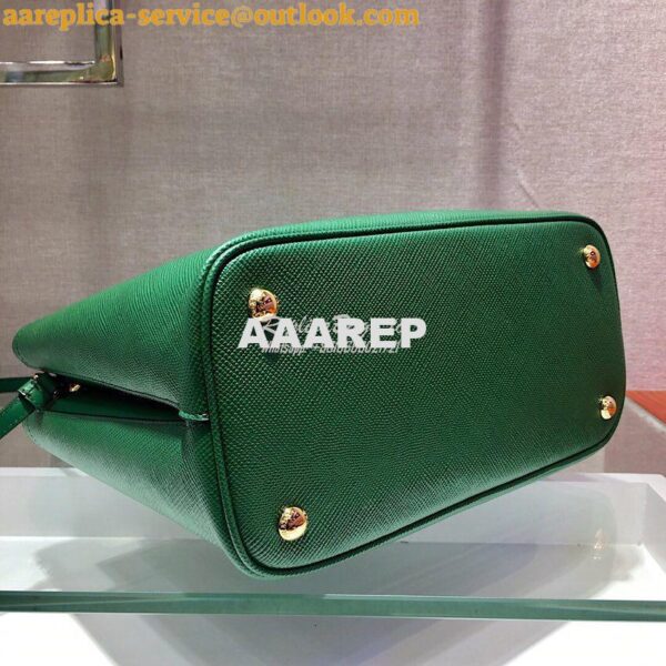 Replica Prada Panier Saffiano Leather Bag 1BA211 Green 9