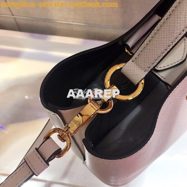 Replica Prada Panier Saffiano Leather Bag 1BA211 White 5
