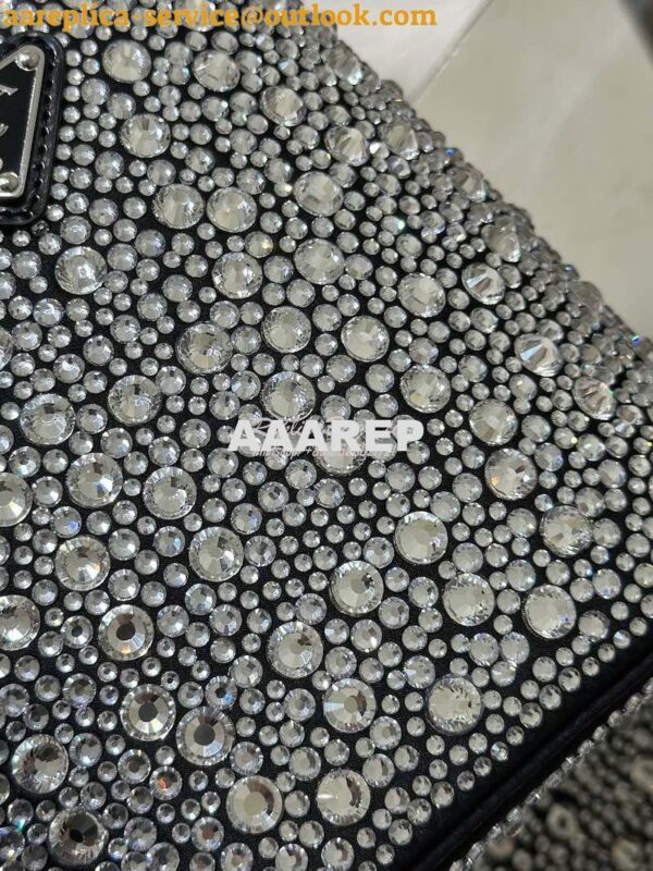 Replica Prada Panier Satin Bag With Crystals 1BA373 Metal 9