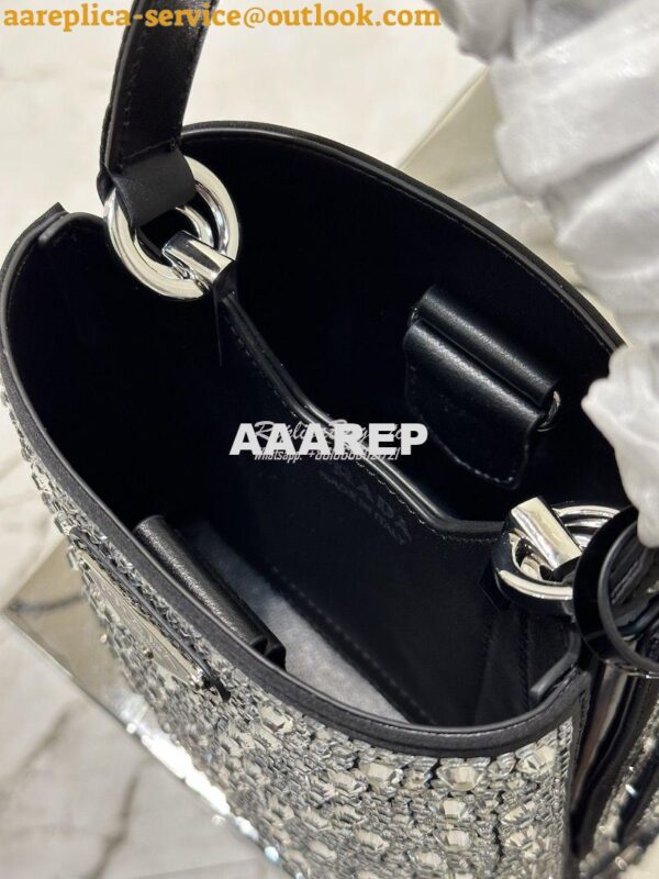 Replica Prada Panier Satin Bag With Crystals 1BA373 Metal 10