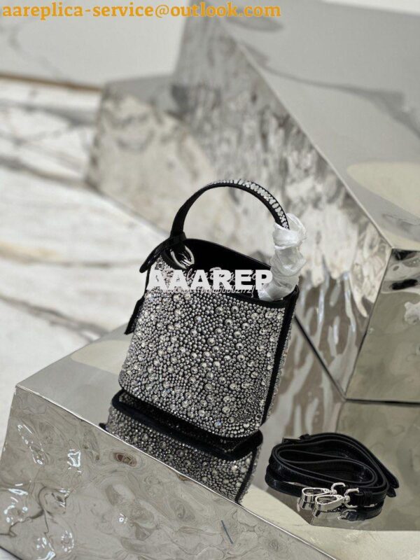 Replica Prada Panier Satin Bag With Crystals 1BA373 Metal 12