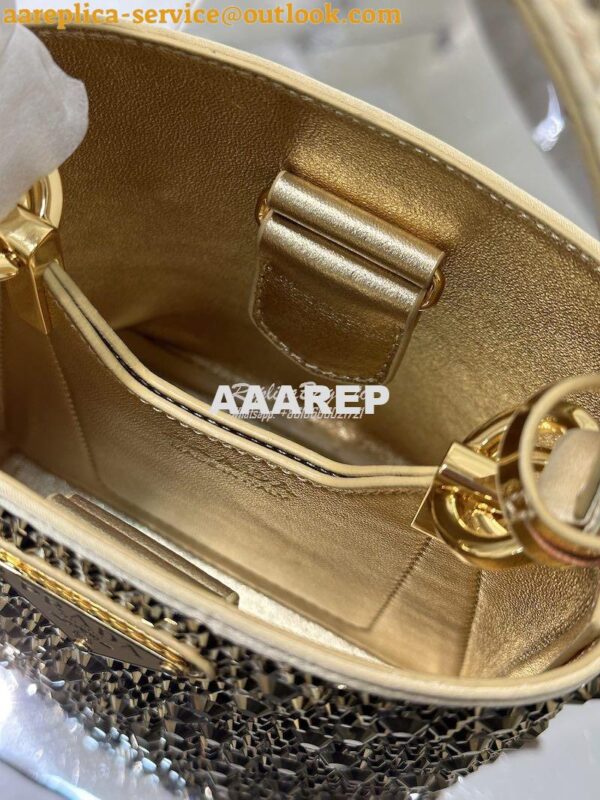 Replica Prada Panier Satin Bag With Crystals 1BA373 Platinum 9