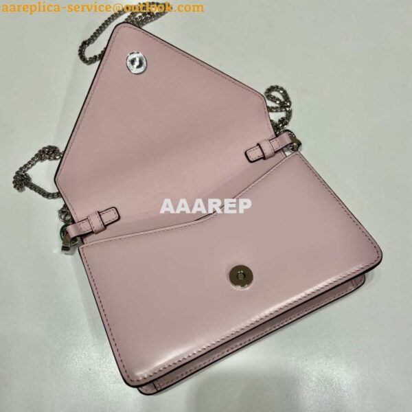 Replica Prada 1BH189 Brushed leather shoulder bag Light Pink 8