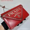 Replica Prada 1BH189 Brushed leather shoulder bag White 2