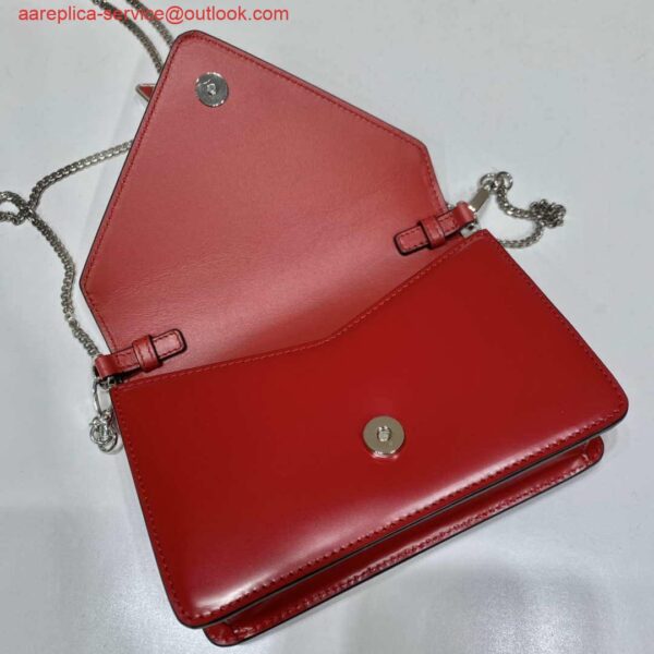 Replica Prada 1BH189 Brushed leather shoulder bag Red 8