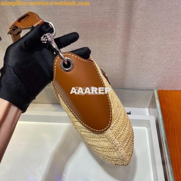 Replica Prada Raffia and Leather Bag 1BC126 6