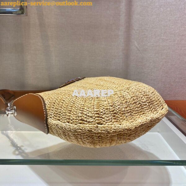 Replica Prada Raffia and Leather Bag 1BC126 8