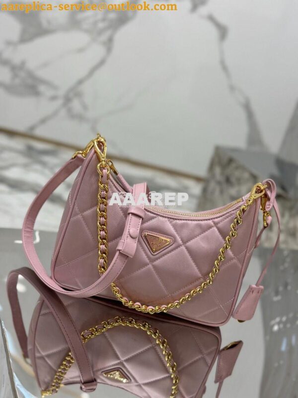 Replica Prada Re-Edition 1995 Chaîne Re-Nylon mini-bag 1BC204 Alabaste 2