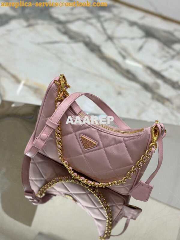 Replica Prada Re-Edition 1995 Chaîne Re-Nylon mini-bag 1BC204 Alabaste 7