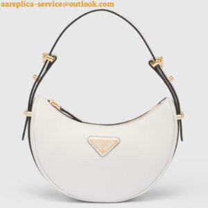 Replica Prada Arque Mini Shoulder Bag in White Leather