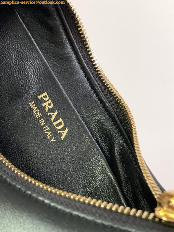 Replica Prada Arque Shoulder Bag in Black Leather 12