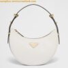 Replica Prada Arque Shoulder Bag with Flap in Beige Leather 2