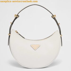 Replica Prada Arque Shoulder Bag in White Leather