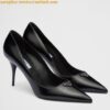 Replica Prada Pumps 85mm In Black Patent Leather 2